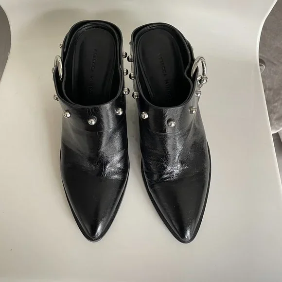 Black Studded Ankle Boots - Picture 6 of 8